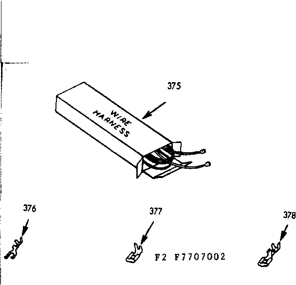 Kenmore 1037707022 wire harnesses and components diagram