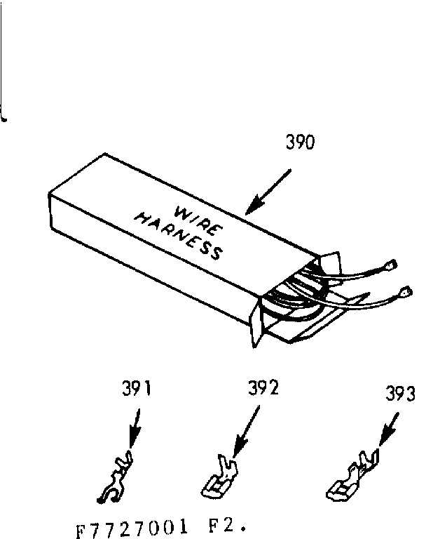 Kenmore 1037727061 wire harnesses & components diagram