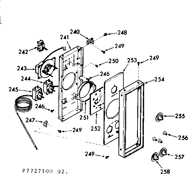 Kenmore 1037727120 upper body control panel diagram