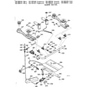 Kenmore 1037807420 burner section diagram