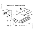 Kenmore 1037827510 upper oven burner section diagram