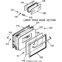 Kenmore 1037847362 lower oven door section diagram