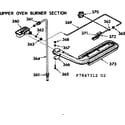 Kenmore 1037847362 upper oven burner section diagram