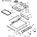 Kenmore 1037847540 main top section diagram