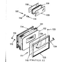 Kenmore 1037847540 lower oven door section diagram