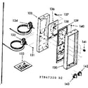 Kenmore 1037847540 upper oven control panel diagram