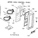 Kenmore 1037847660 upper oven control panel diagram