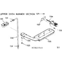 Kenmore 1037857711 upper oven burner section diagram
