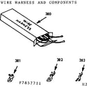 Kenmore 1037857711 wire harness and components diagram