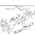 Kenmore 1037867324 top burner section diagram
