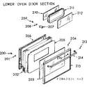 Kenmore 1037867324 lower oven door section diagram