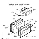Kenmore 1037867520 lower oven door section diagram