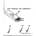 Kenmore 1037867520 wire harness & components diagram
