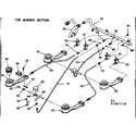 Kenmore 1037867710 top burner section diagram