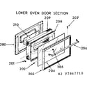Kenmore 1037867710 lower oven door section diagram