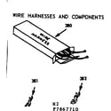 Kenmore 1037867710 wire harness and components diagram