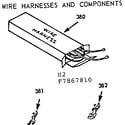 Kenmore 1037867810 wire harnesses and components diagram