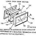 Kenmore 1037907912 lower oven door section diagram
