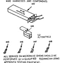 Kenmore 1037907912 wire harnesses and components diagram