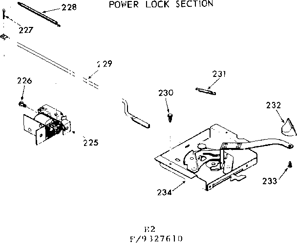 Kenmore 1039327660 power lock section diagram
