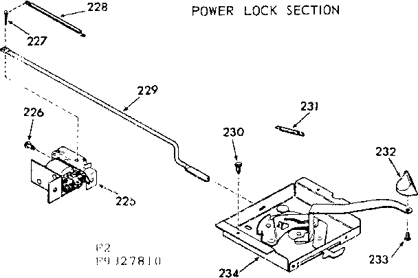 Kenmore 1039327810 power lock section diagram