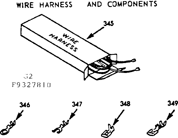 Kenmore 1039327810 wire harness and components diagram