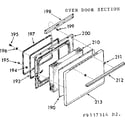 Kenmore 1039337344 oven door section diagram