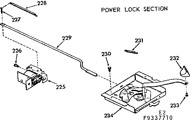 Kenmore 1039337710 power lock section diagram