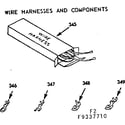 Kenmore 1039337710 wire harness and components diagram