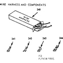 Kenmore 1039347810 wire harness and components diagram