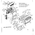 Kenmore 1039357363 oven door section diagram