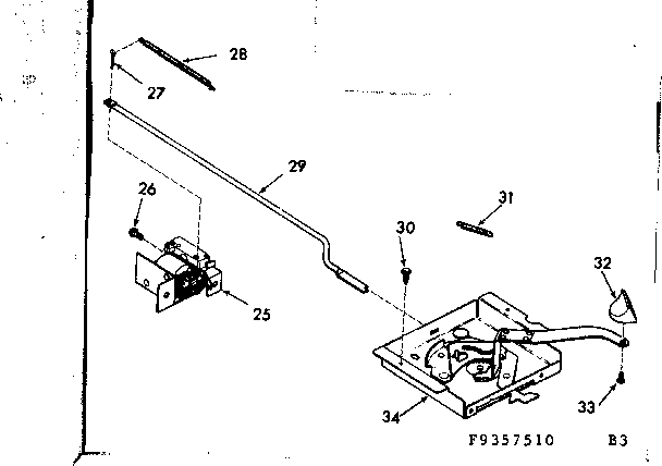 Kenmore 1039357540 power lock section diagram