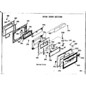 Kenmore 1039367510 oven door section diagram