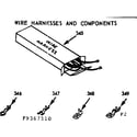 Kenmore 1039367510 wire harnesses and components diagram