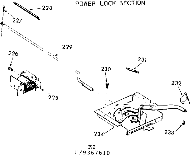 Kenmore 1039367610 power lock section diagram