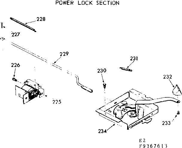 Kenmore 1039367613 power lock section diagram