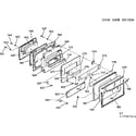 Kenmore 1039367614 oven door section diagram