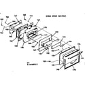 Kenmore 1039368011 oven door section diagram