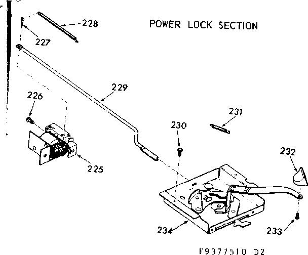Kenmore 1039377510 power lock section diagram