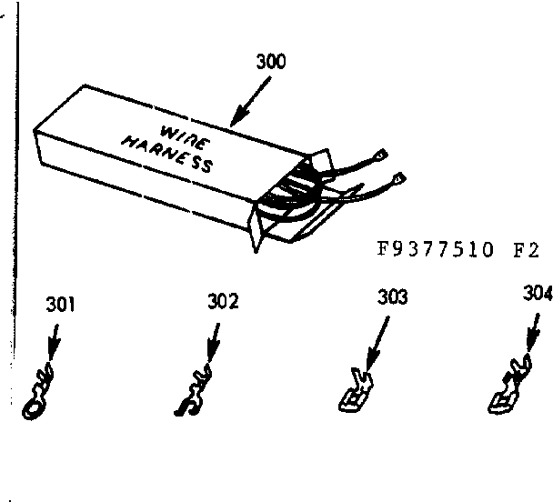Kenmore 1039377510 wire harnesses and components diagram