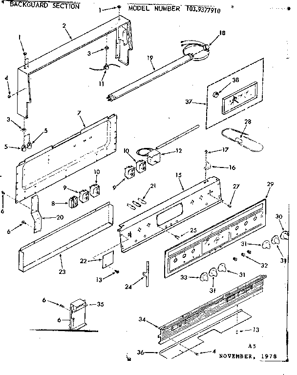 Kenmore 1039377910 backguard sec diagram