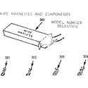 Kenmore 1039377910 wire harnesses and components diagram