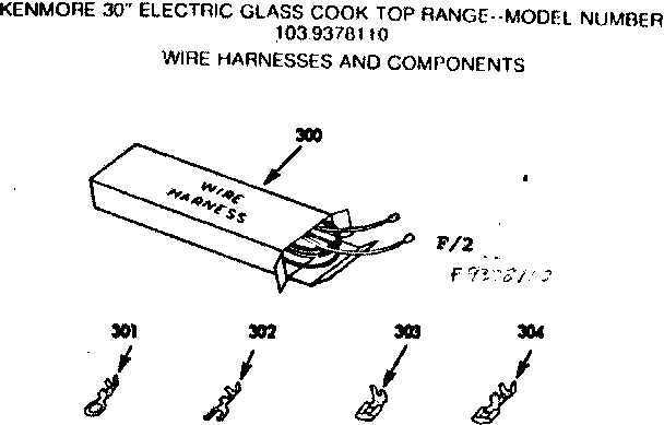 Kenmore 1039378110 wire harnesses and components diagram