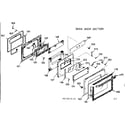 Kenmore 1039387610 oven door section diagram
