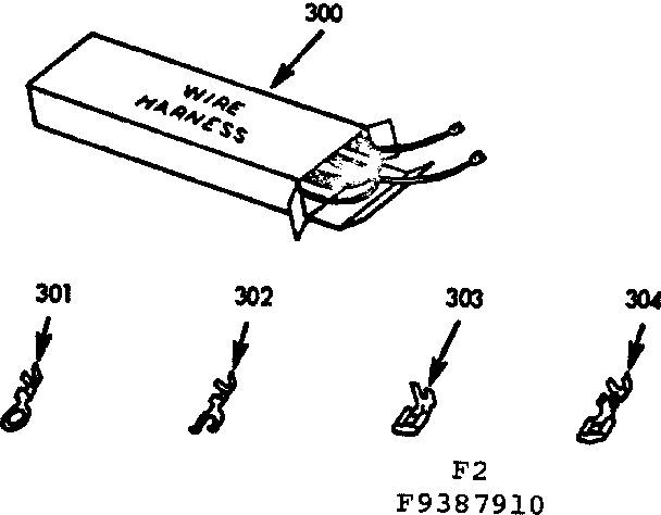 Kenmore 1039387910 wire harnesses and components diagram