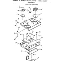Kenmore 1039568111 main top section diagram