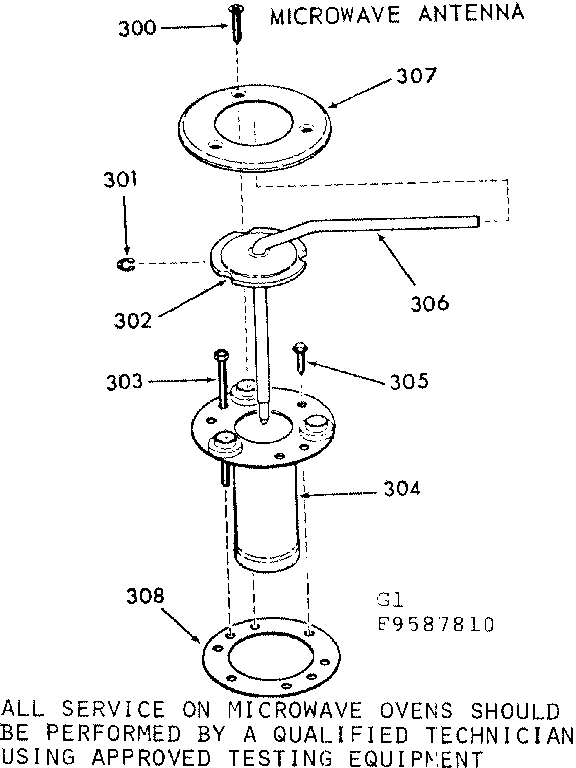 Kenmore 1039587810 microwave antenna diagram
