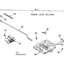 Kenmore 1039647910 power lock section diagram