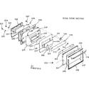 Kenmore 1039647910 oven door section diagram