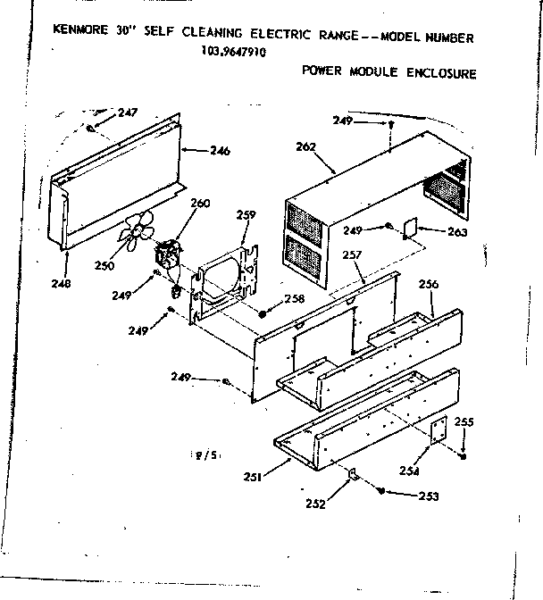 Kenmore 1039647910 power module enclosure diagram